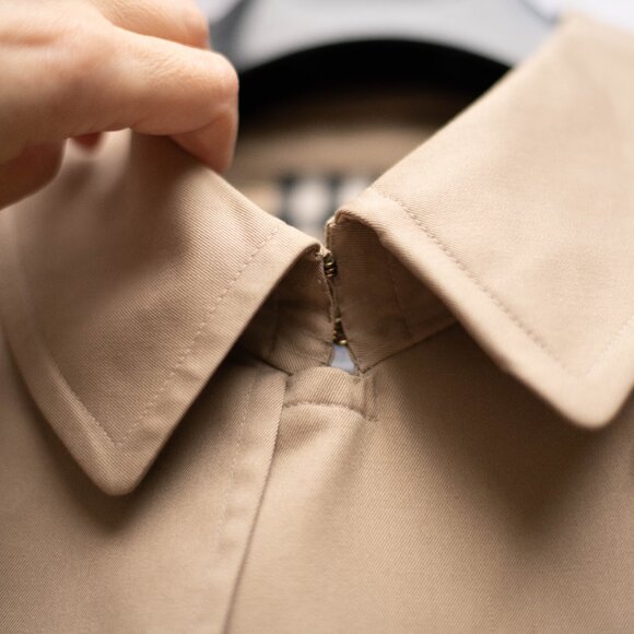 Vintage Burberrys Trench Coat Nova Check Belted Tan Mens L - Picture 6 of 16